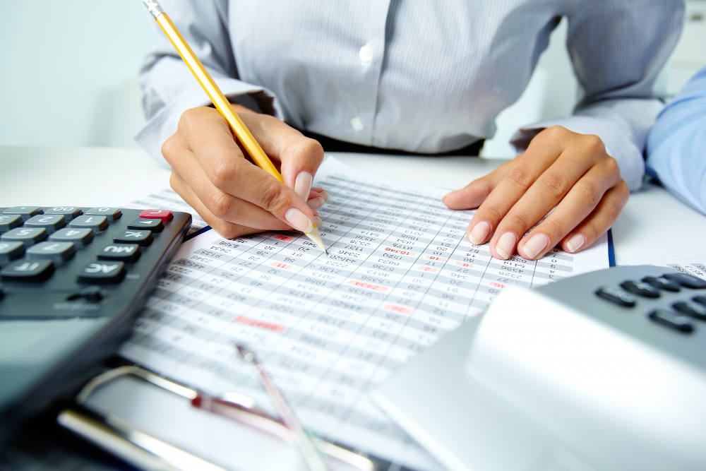 close up of busy businesswoman